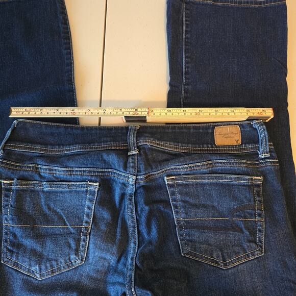 American Eagle Slim Boot Women's 10 Regular Stretch Blue Dark Wash - Picture 11 of 16